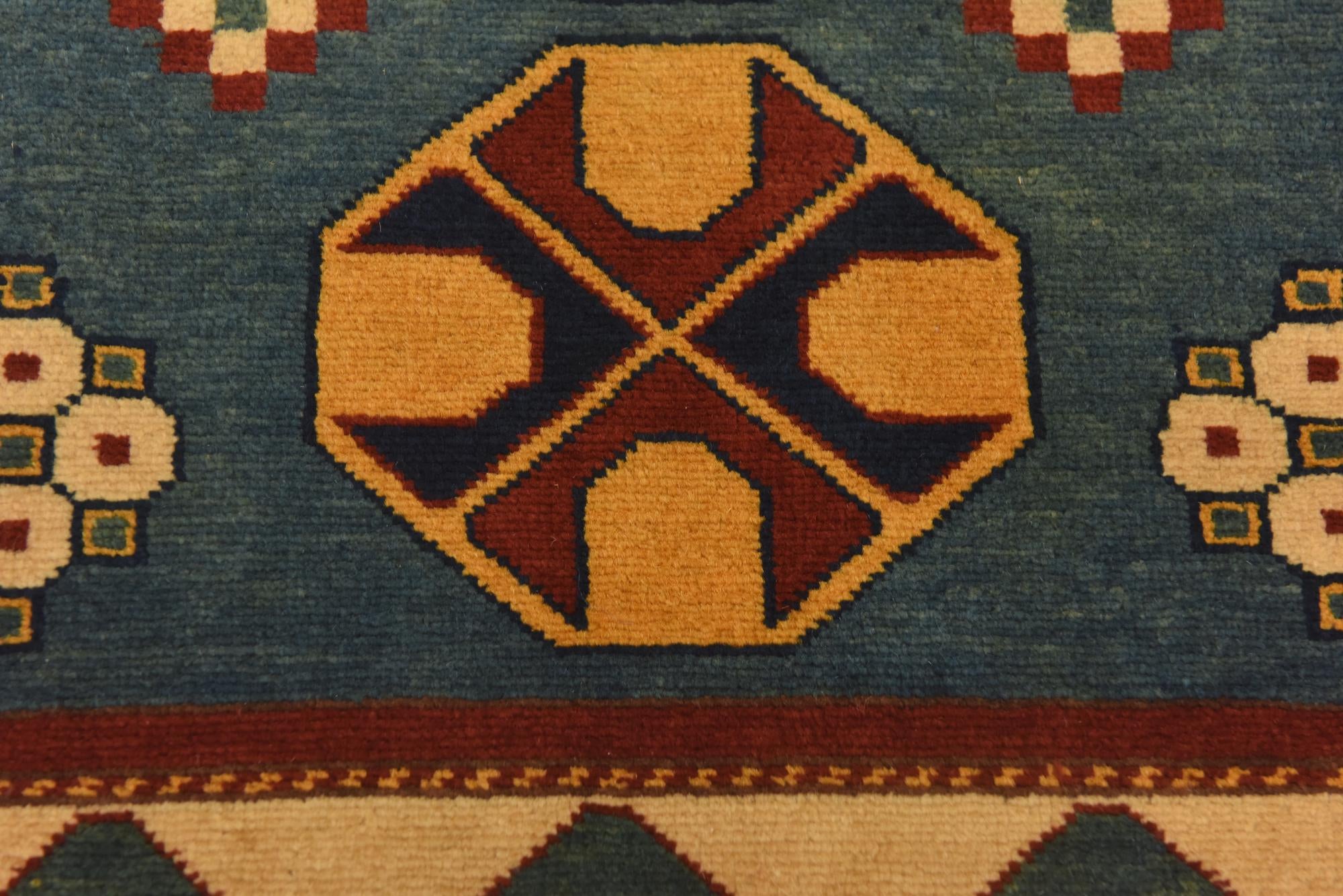 3' 2 x 4' 6 Hand Knotted Kazak Rug