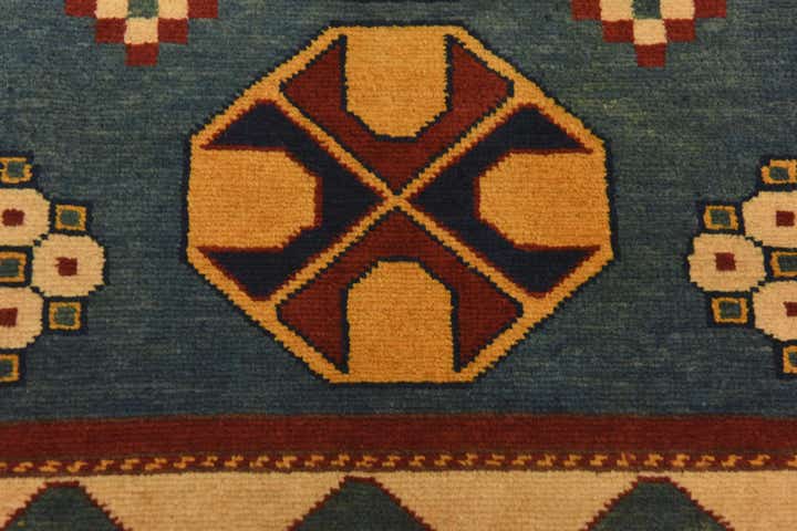 3' 2 x 4' 6 Hand Knotted Kazak Rug