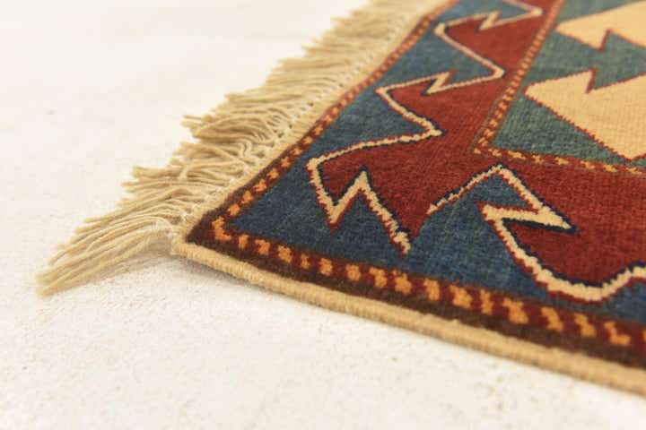 3' 2 x 4' 6 Hand Knotted Kazak Rug