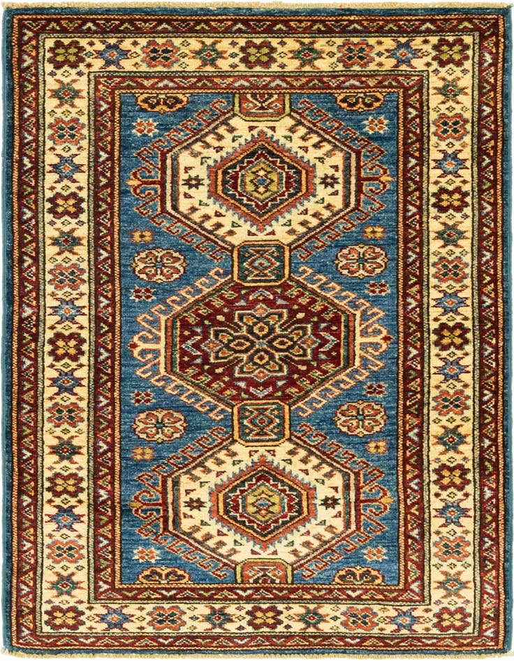 Detail image of 2' 8 x 4' 2 Hand Knotted Kazak Oriental Rug