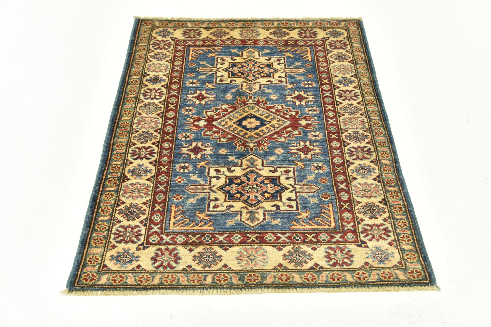 85cm x 115cm Hand Knotted Kazak Oriental Rug