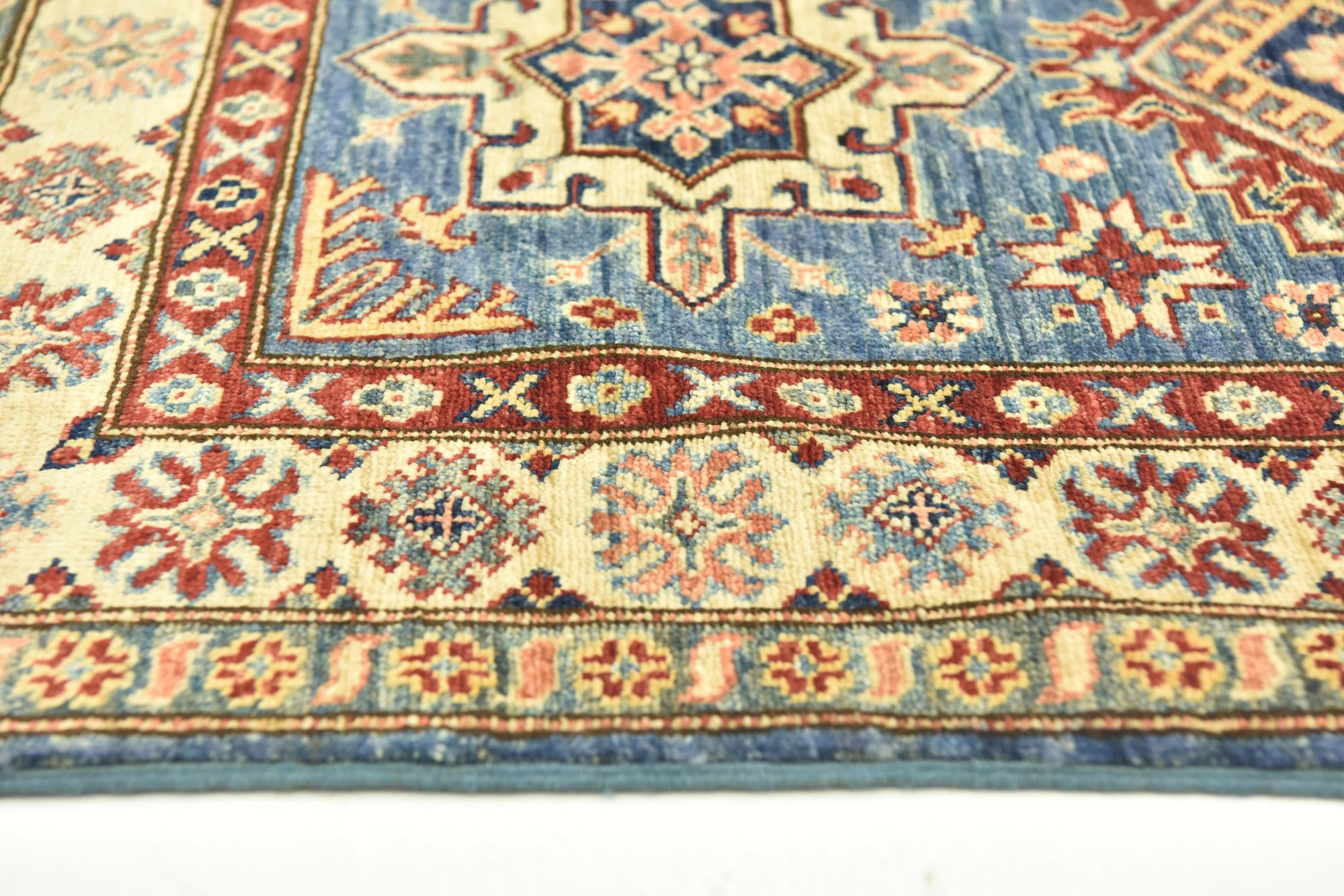 85cm x 115cm Hand Knotted Kazak Oriental Rug