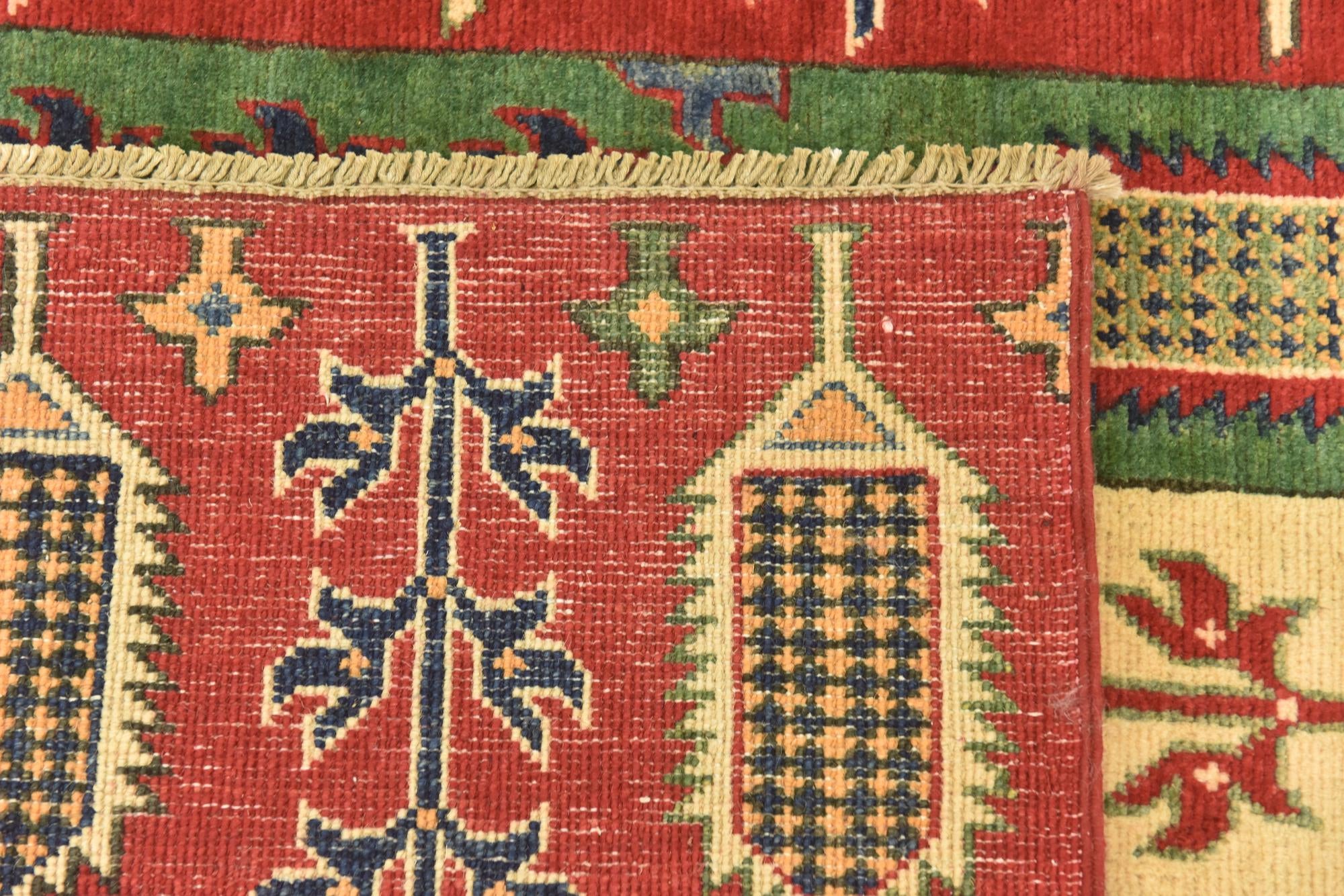 5' 6 x 8' Hand Knotted Kazak Rug