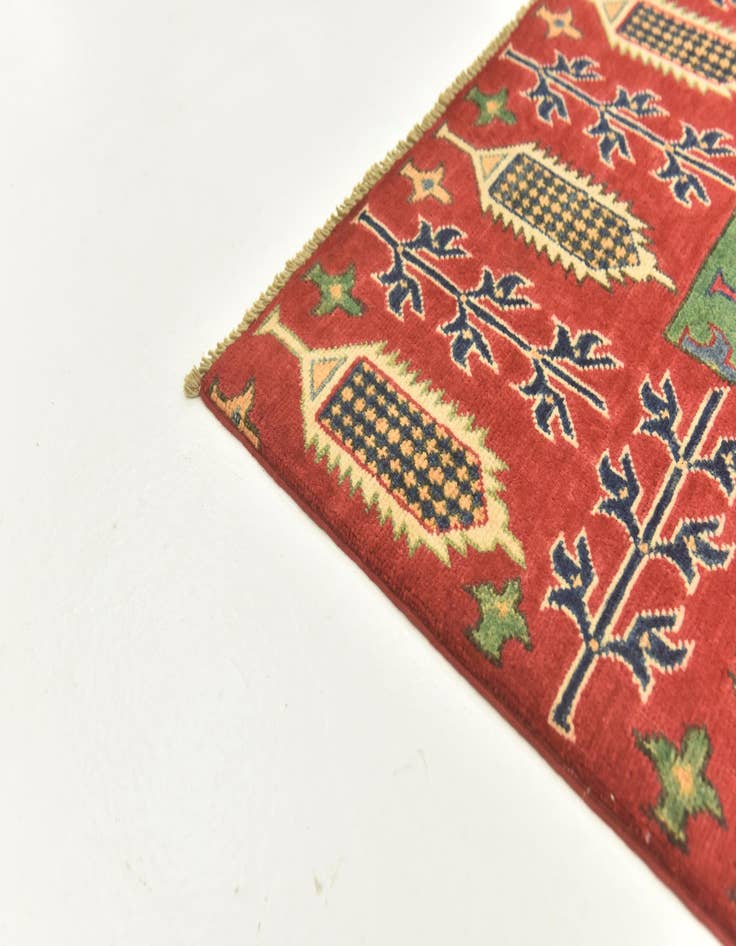 Detail image of 5' 6 x 8'  Hand Knotted Kazak Rug