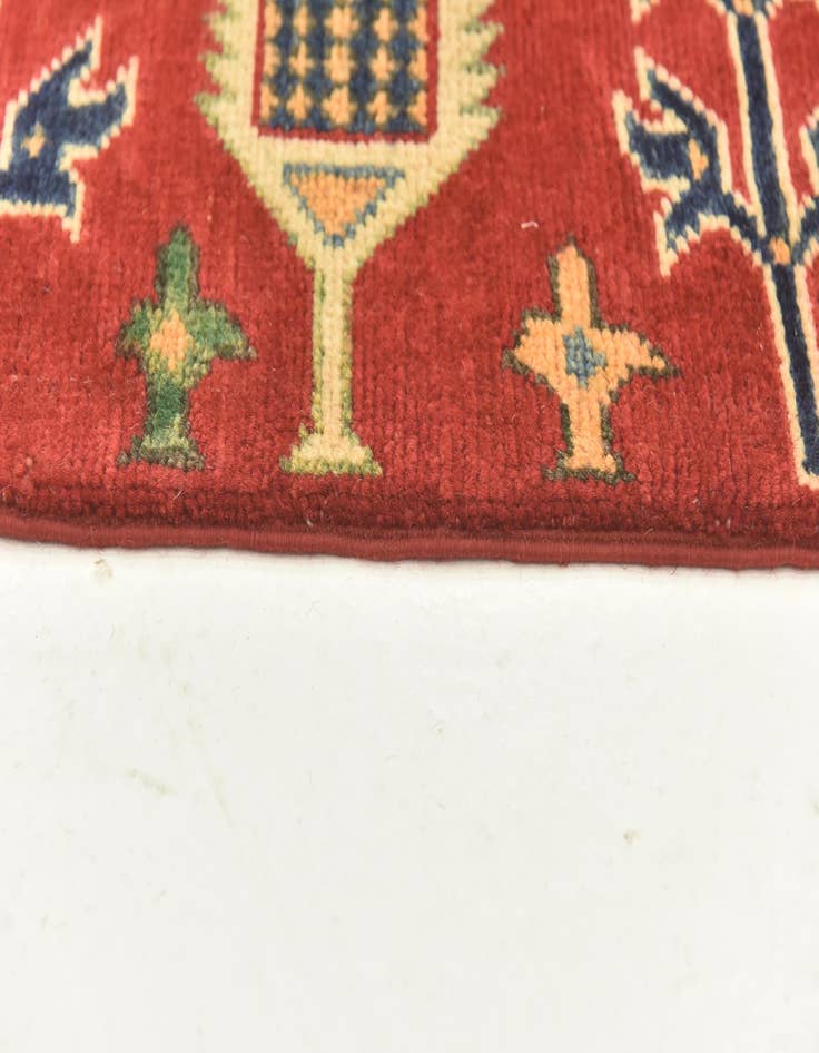 Detail image of 5' 6 x 8'  Hand Knotted Kazak Rug