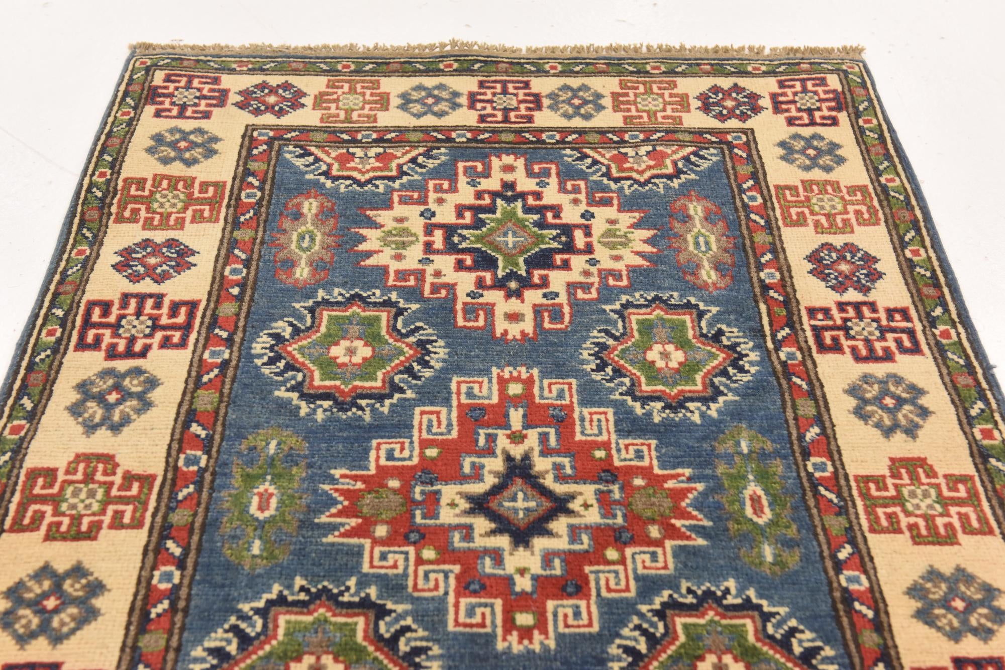 80cm x 125cm anudado a mano Kazak Alfombra