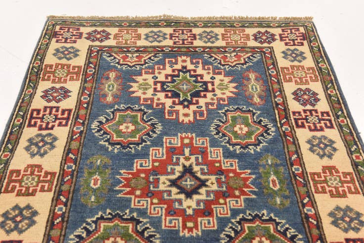 Detail image of 2' 8 x 4' 2 Hand Knotted Kazak Rug