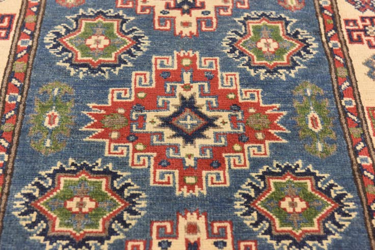 Detail image of 2' 8 x 4' 2 Hand Knotted Kazak Rug