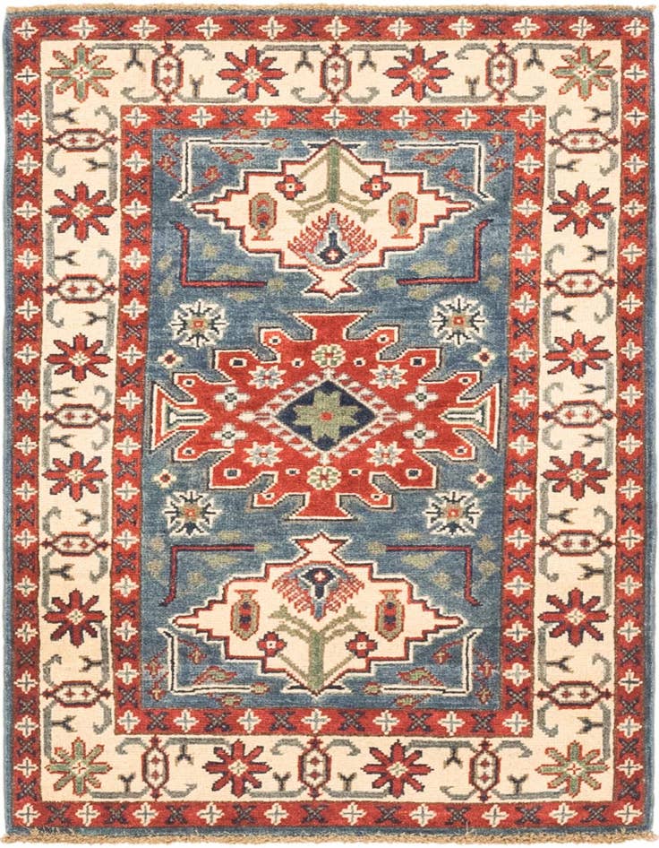 Detail image of 2' 8 x 4' 2 Hand Knotted Kazak Rug