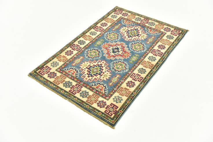 Detail image of 2' 9 x 4' 2 Hand Knotted Kazak Rug