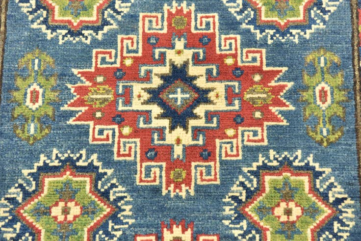 Detail image of 2' 9 x 4' 2 Hand Knotted Kazak Rug