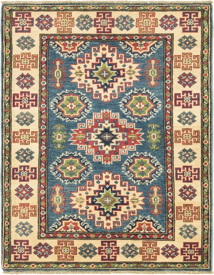 Detail image of 2' 9 x 4' 2 Hand Knotted Kazak Rug