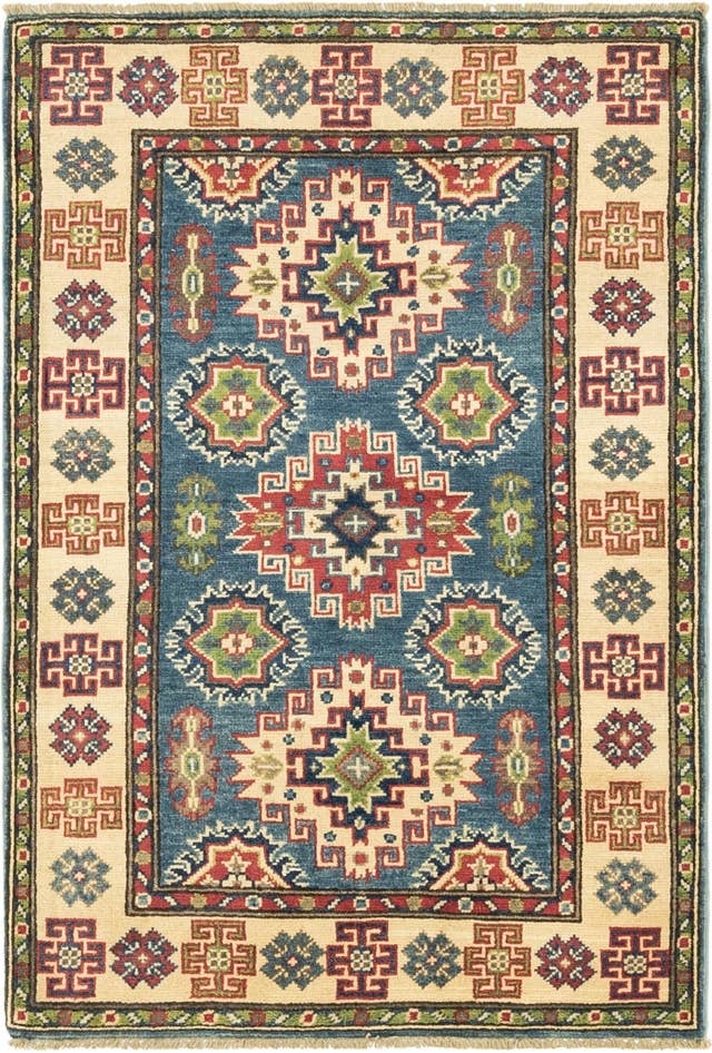 Detail image of 2' 9 x 4' 2 Hand Knotted Kazak Rug