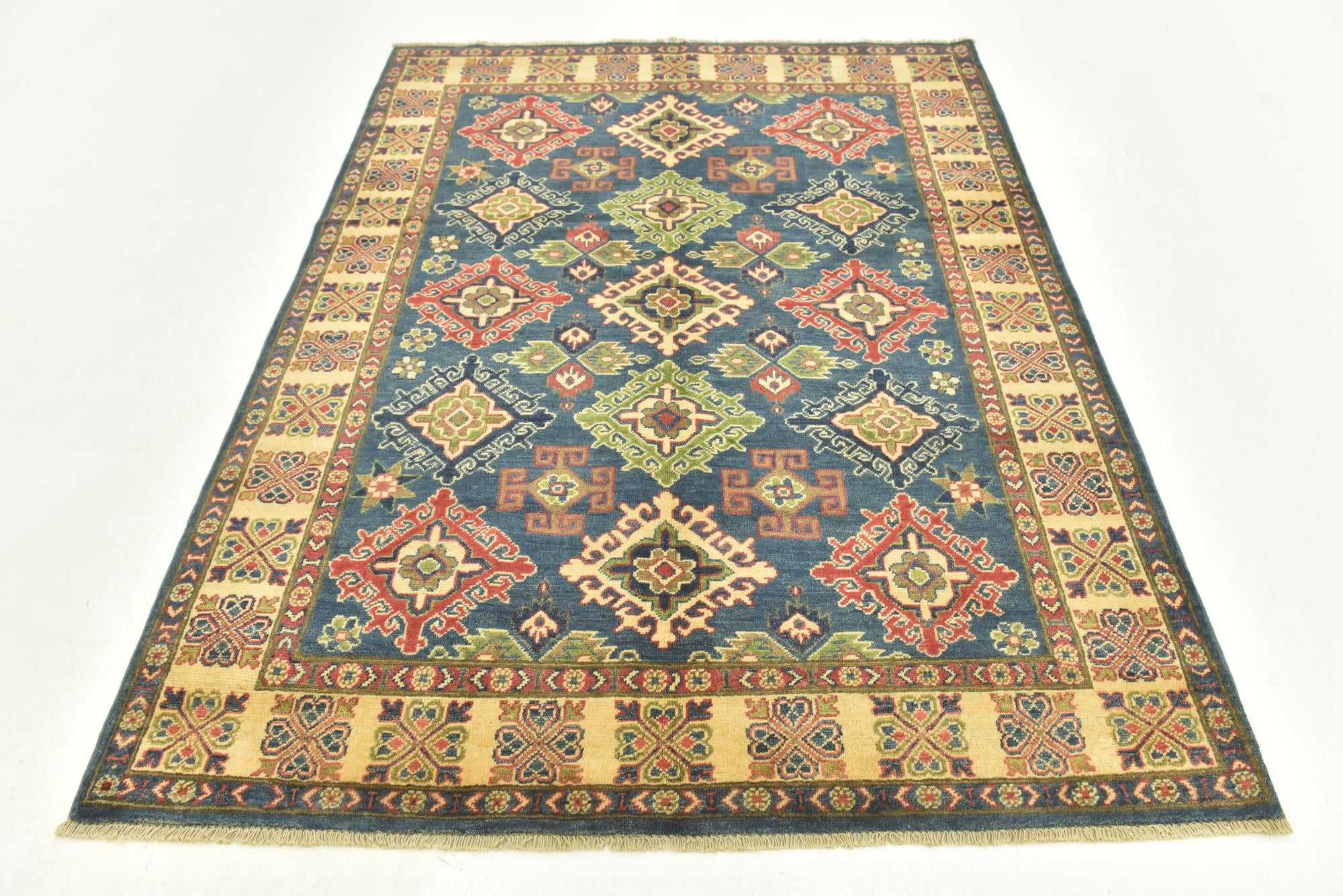 5' x 6' 6 Hand Knotted Kazak Rug