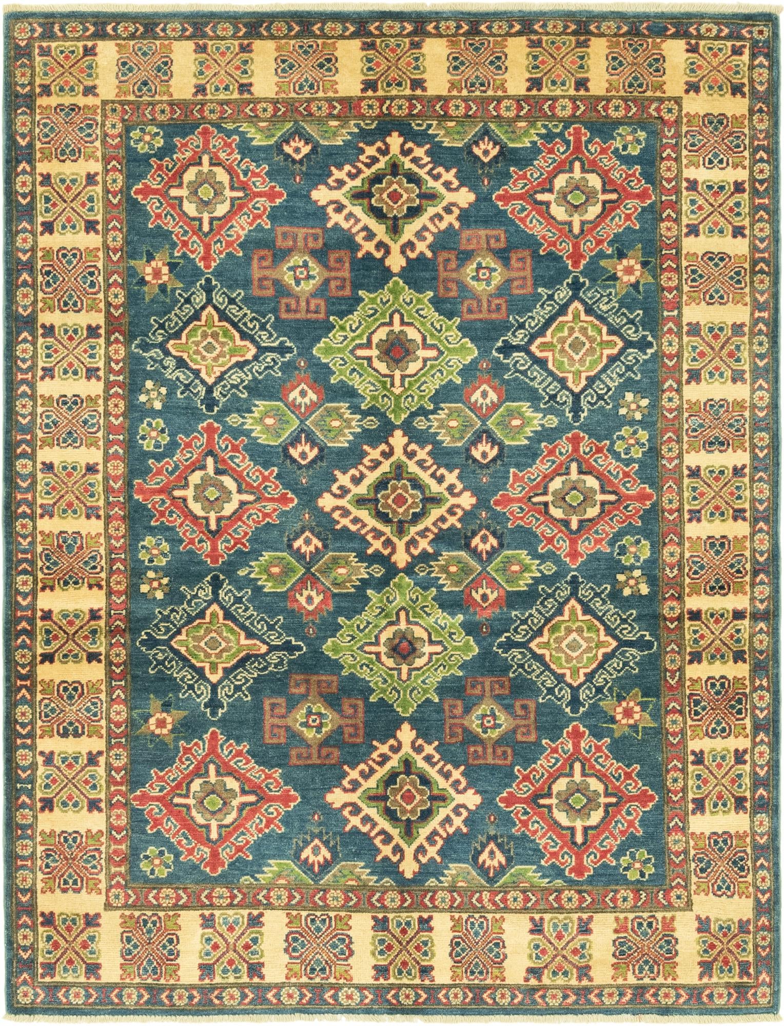 5' x 6' 6 Hand Knotted Kazak Rug