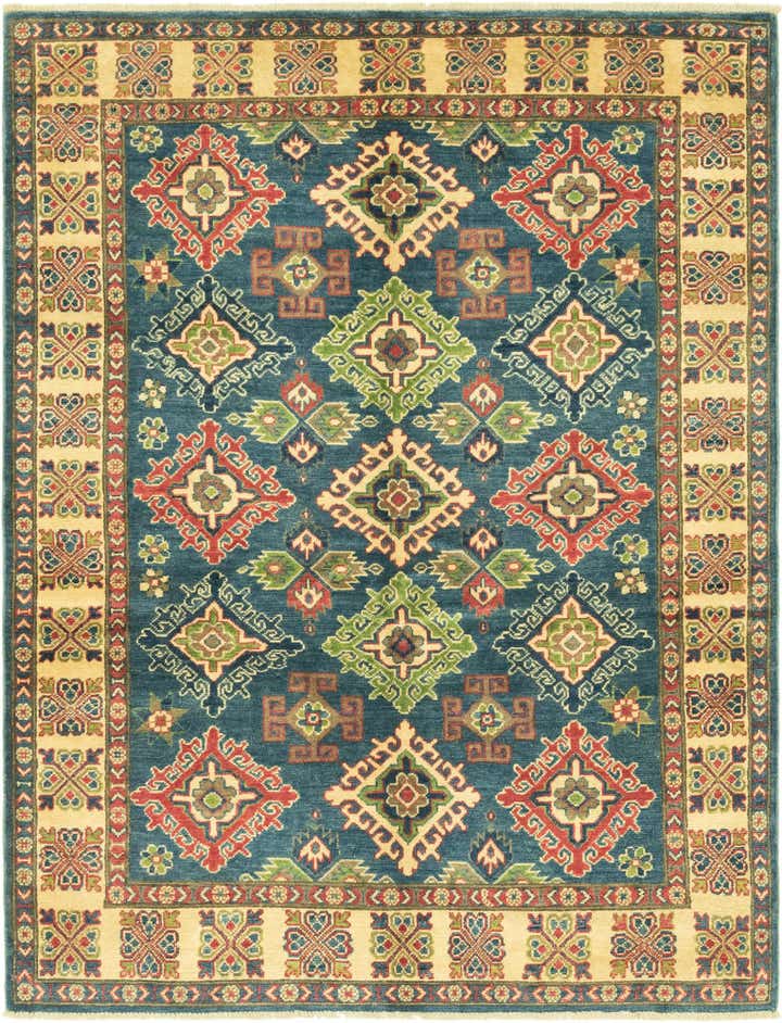 5' x 6' 6 Hand Knotted Kazak Rug