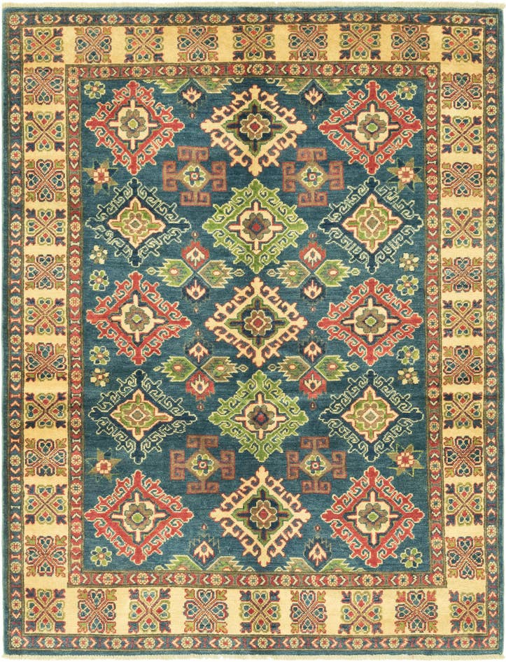 Detail image of 5' x 6' 6 Hand Knotted Kazak Rug