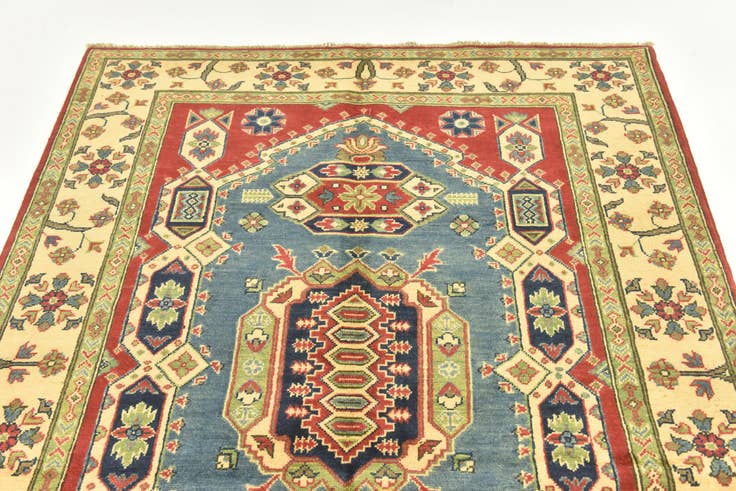 Detail image of 150cm x 200cm anudado a mano Kazak Alfombra
