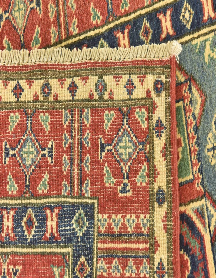 Detail image of 4' x 5' 8  Hand Knotted Kazak Rug
