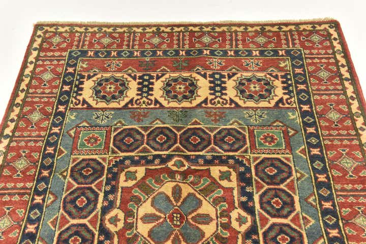 4' x 5' 8 Hand Knotted Kazak Rug