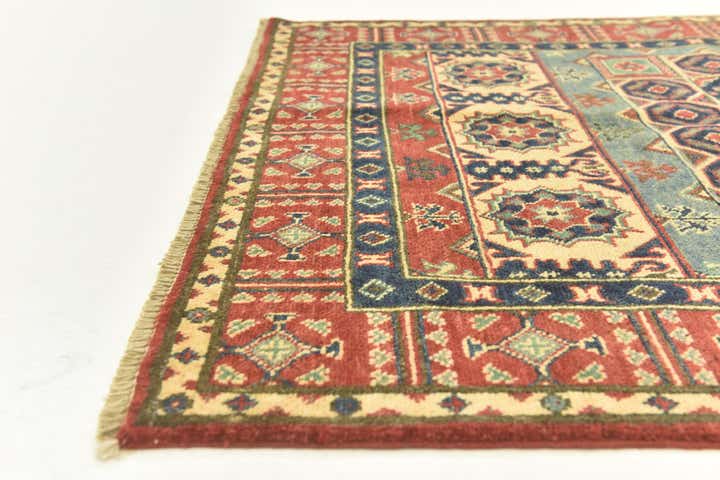 4' x 5' 8 Hand Knotted Kazak Rug