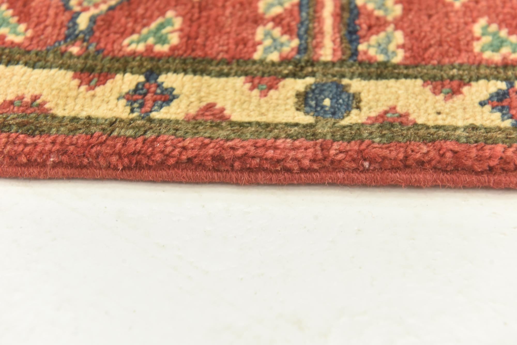 4' x 5' 8 Hand Knotted Kazak Rug