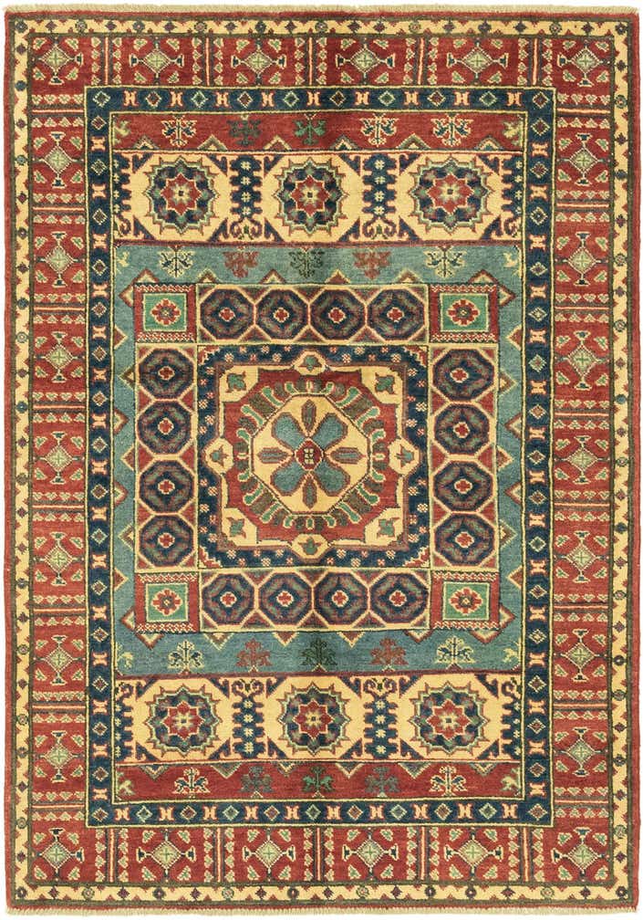 4' x 5' 8 Hand Knotted Kazak Rug