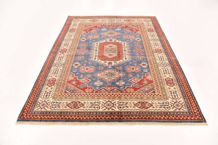 5' 8 x 7' 8 Hand Knotted Kazak Oriental Rug