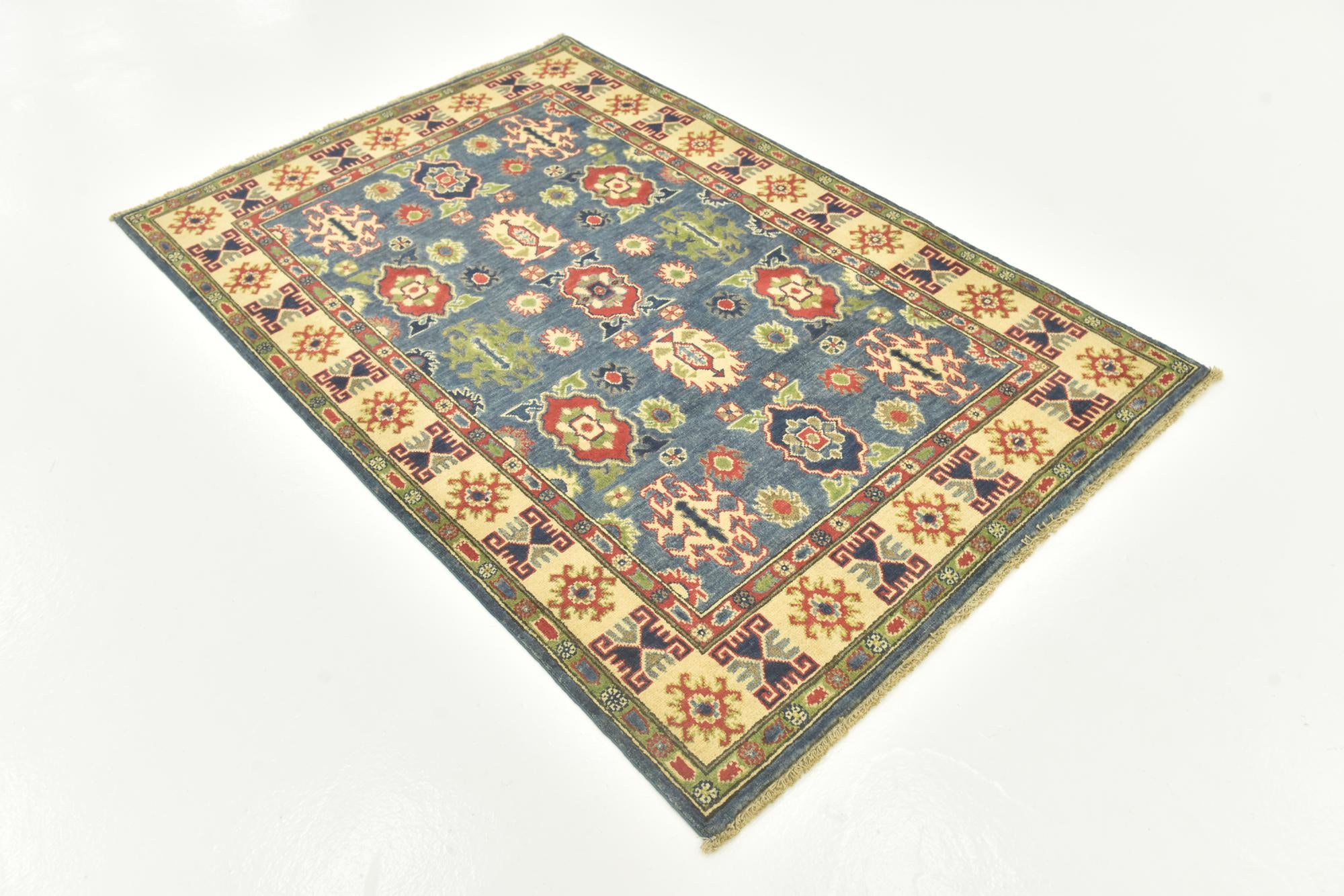 4' x 6' Hand Knotted Kazak Rug