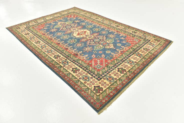 Detail image of 6' 6 x 9' 3 Hand Knotted Kazak Rug
