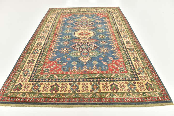 6' 6 x 9' 3 Hand Knotted Kazak Rug