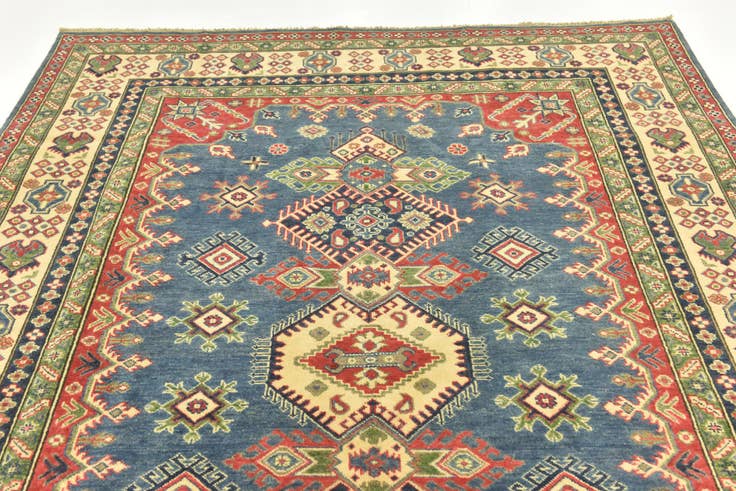 Detail image of 6' 6 x 9' 3 Hand Knotted Kazak Rug
