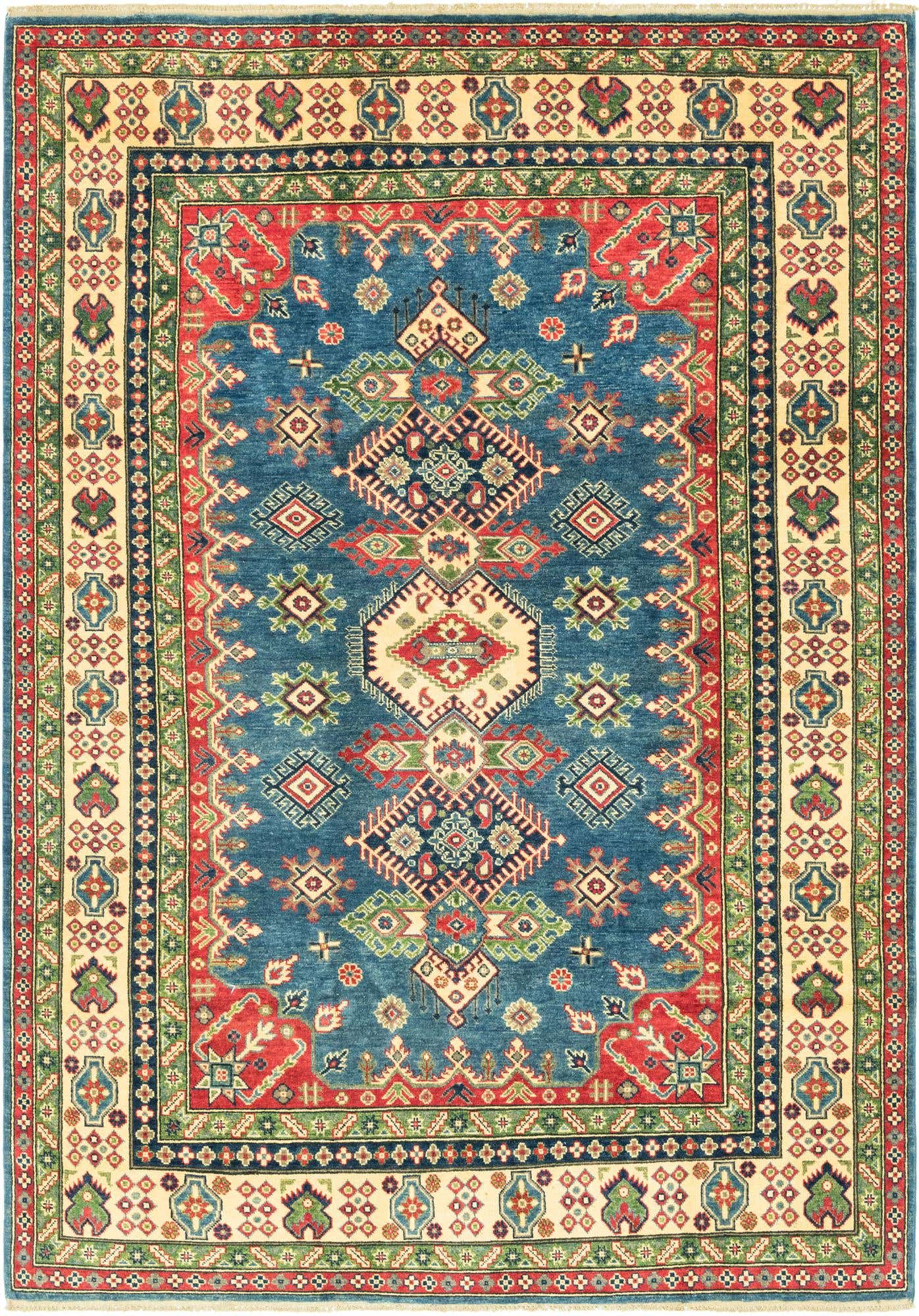6' 6 x 9' 3 Hand Knotted Kazak Rug