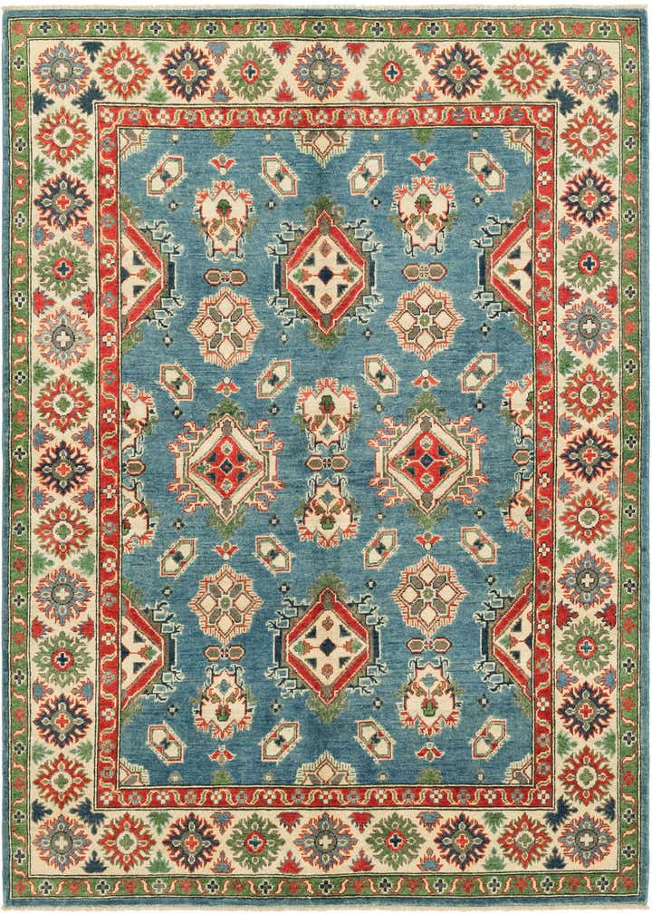5' 9 x 7' 9 Hand Knotted Kazak Rug