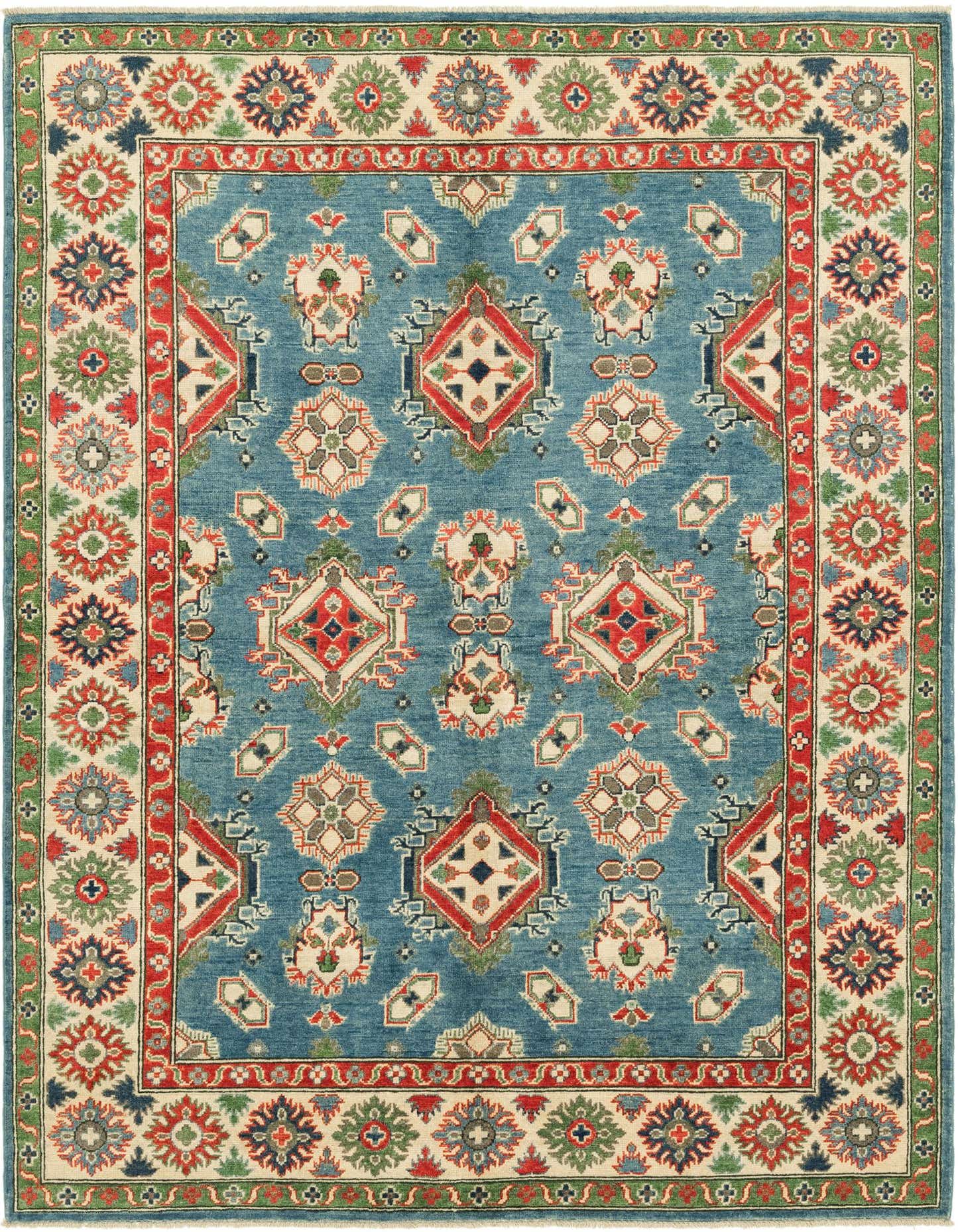5' 9 x 7' 9 Hand Knotted Kazak Rug