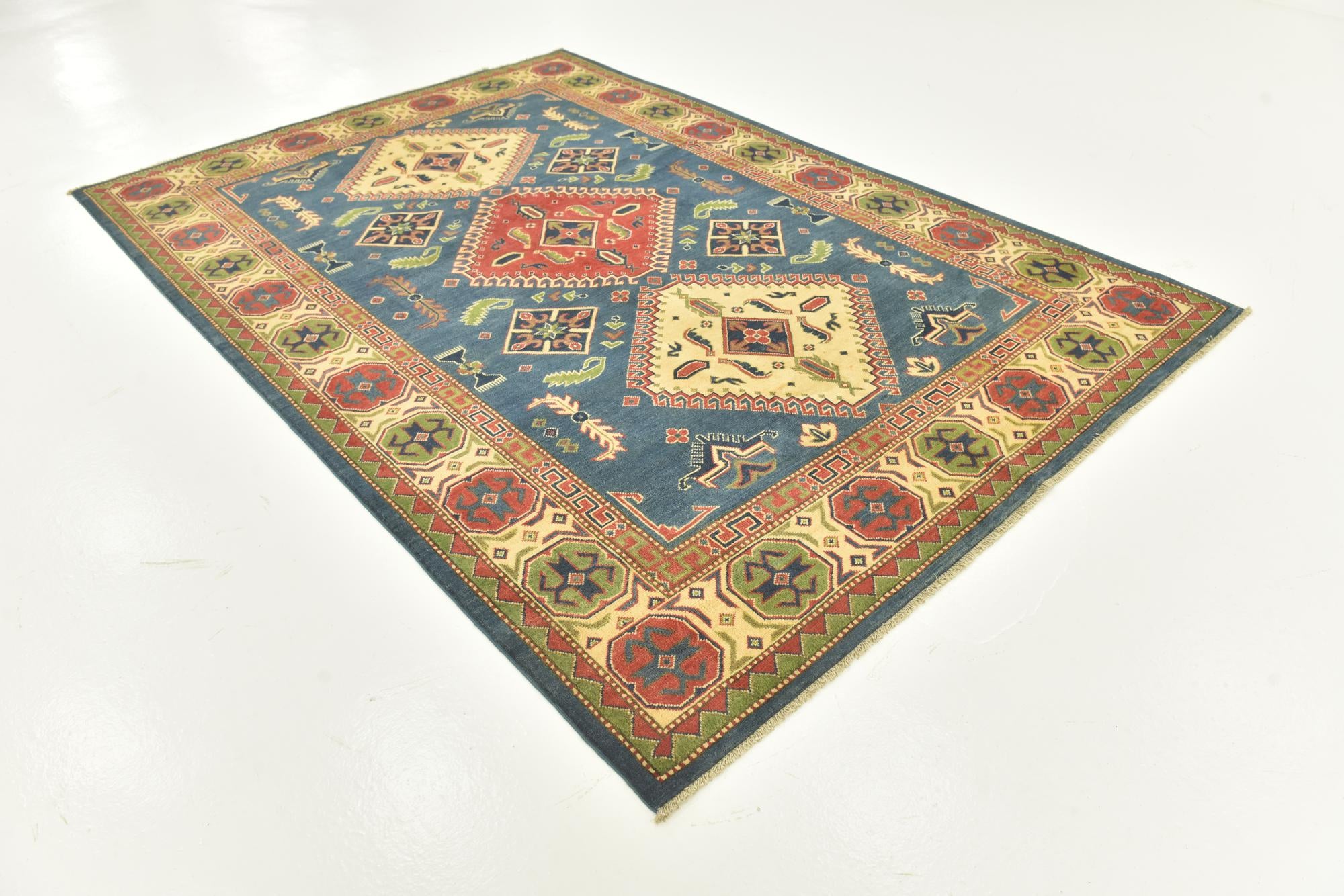 6' 8 x 9' 10 Hand Knotted Kazak Rug