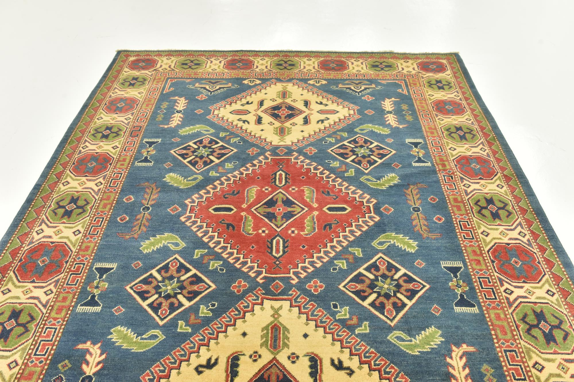 6' 8 x 9' 10 Hand Knotted Kazak Rug