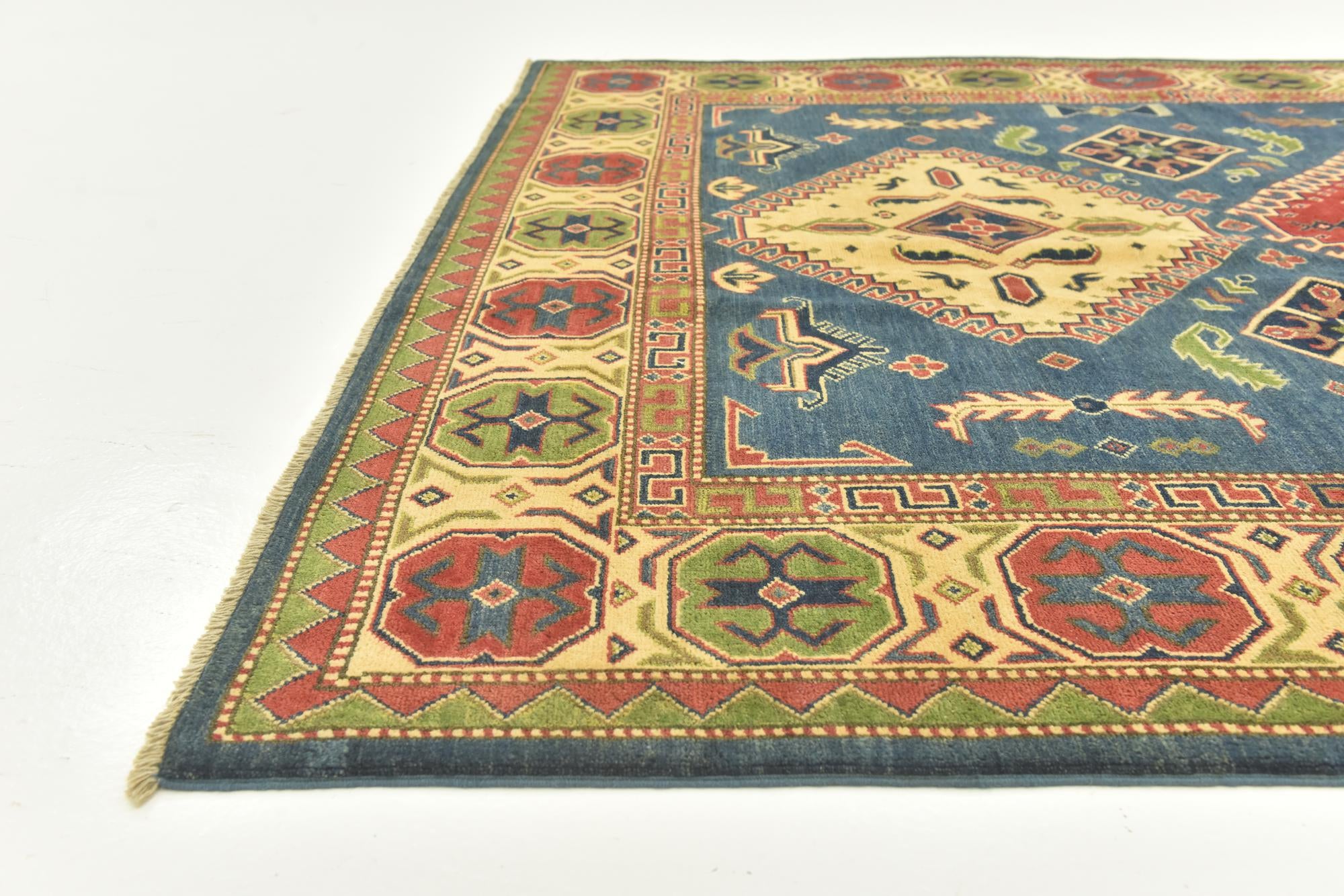 6' 8 x 9' 10 Hand Knotted Kazak Rug