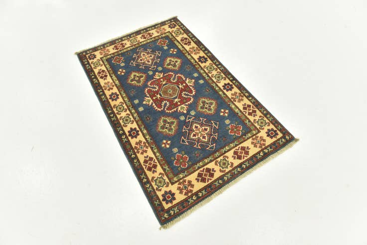 Detail image of 2' 7 x 4' 3 Hand Knotted Kazak Rug