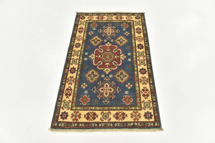 Detail image of 2' 7 x 4' 3 Hand Knotted Kazak Rug