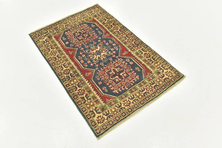 Detail image of 2' 8 x 4' Hand Knotted Kazak Rug
