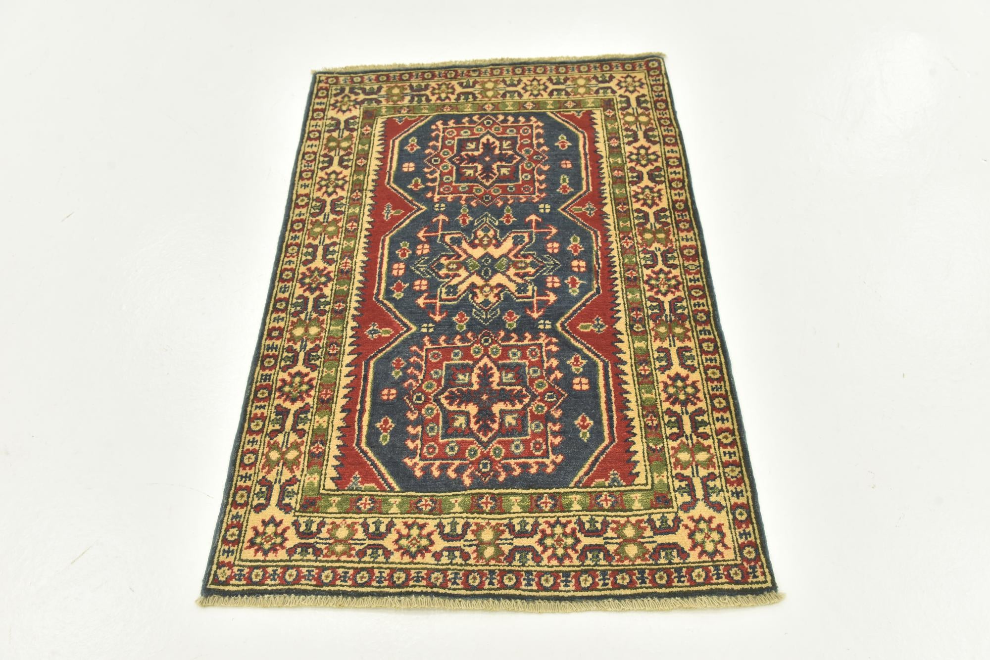 2' 8 x 4' Hand Knotted Kazak Rug