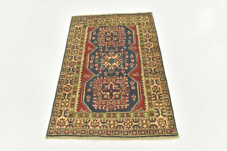 Detail image of 2' 8 x 4' Hand Knotted Kazak Rug
