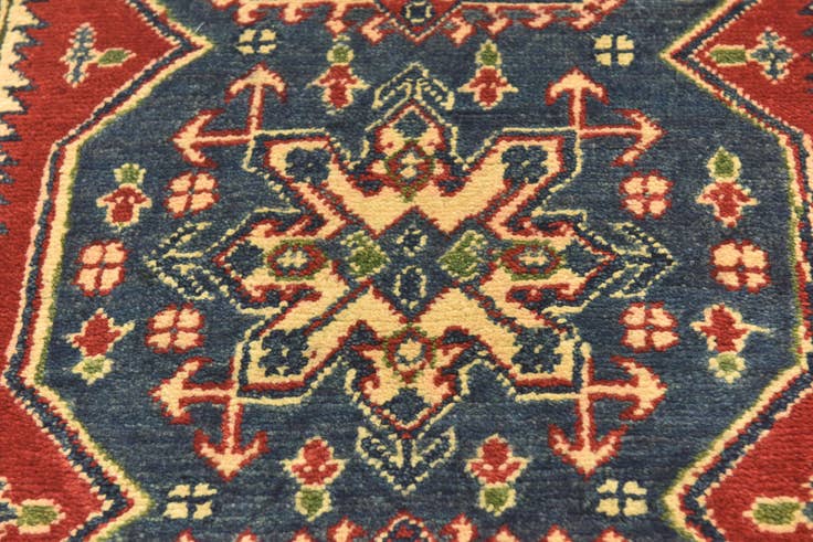 Detail image of 2' 8 x 4' Hand Knotted Kazak Rug
