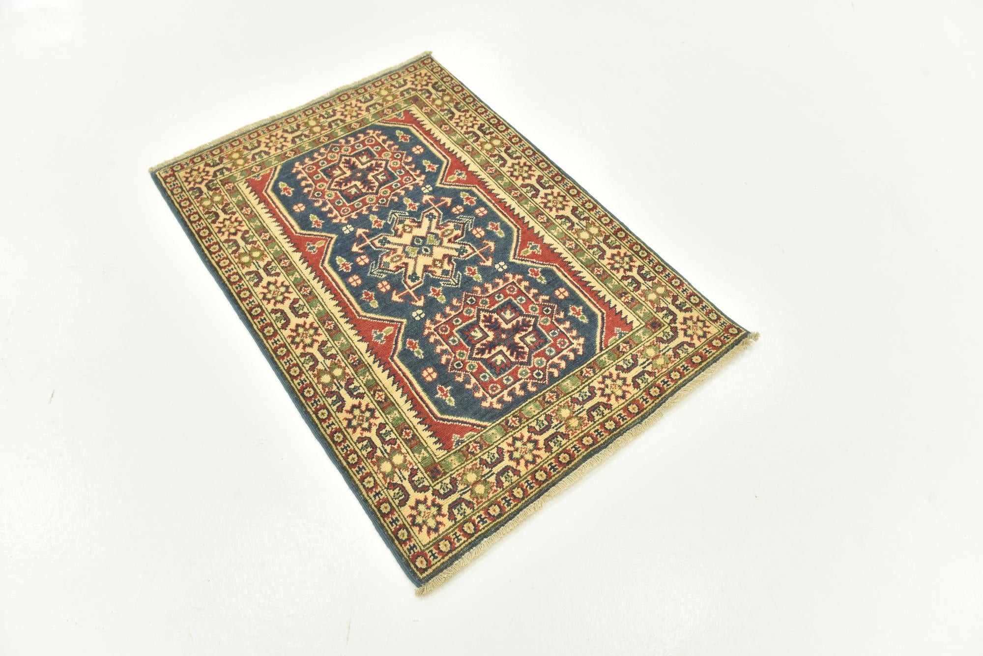 2' 9 x 3' 11 Hand Knotted Kazak Rug
