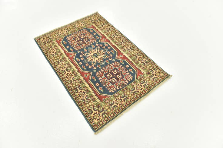 Detail image of 2' 9 x 3' 11 Hand Knotted Kazak Rug