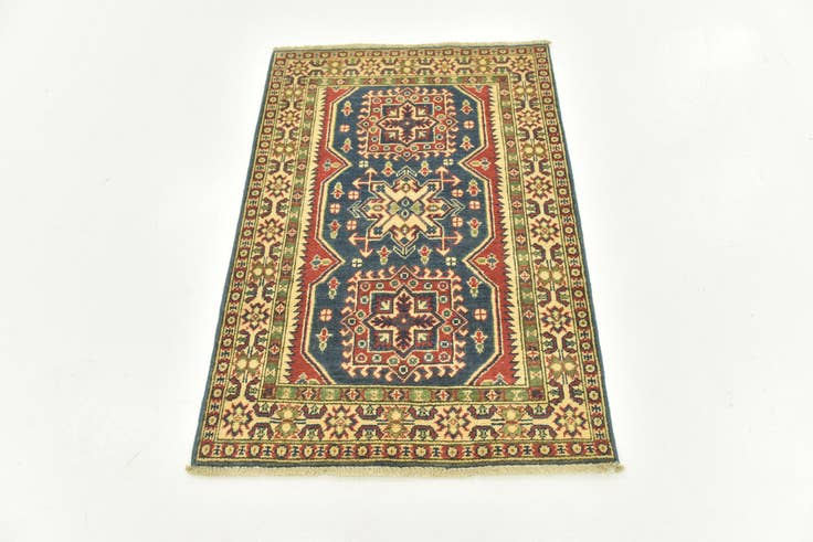 Detail image of 2' 9 x 3' 11 Hand Knotted Kazak Rug