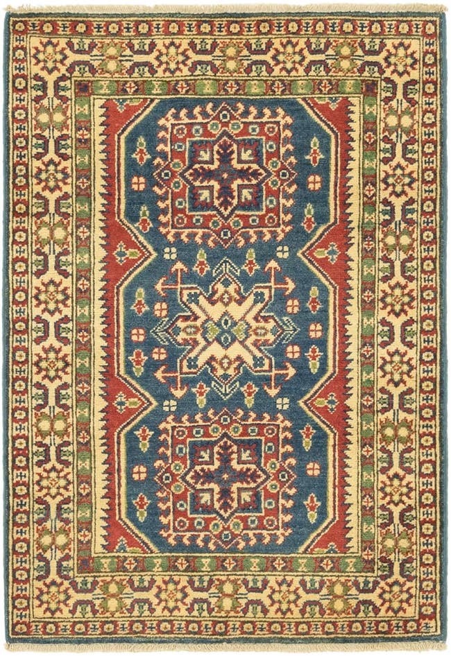 Detail image of 2' 9 x 3' 11 Hand Knotted Kazak Rug