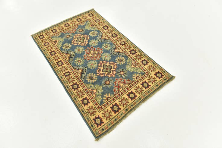 Detail image of 2' 9 x 4' 4 Hand Knotted Kazak Rug
