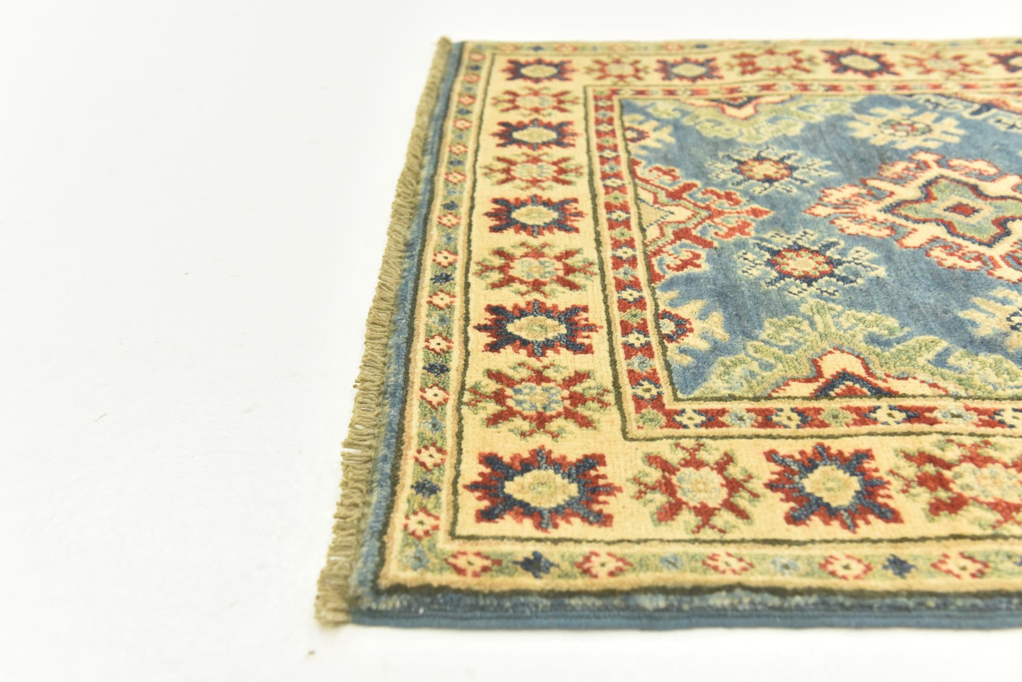 2' 9 x 4' 4 Hand Knotted Kazak Rug